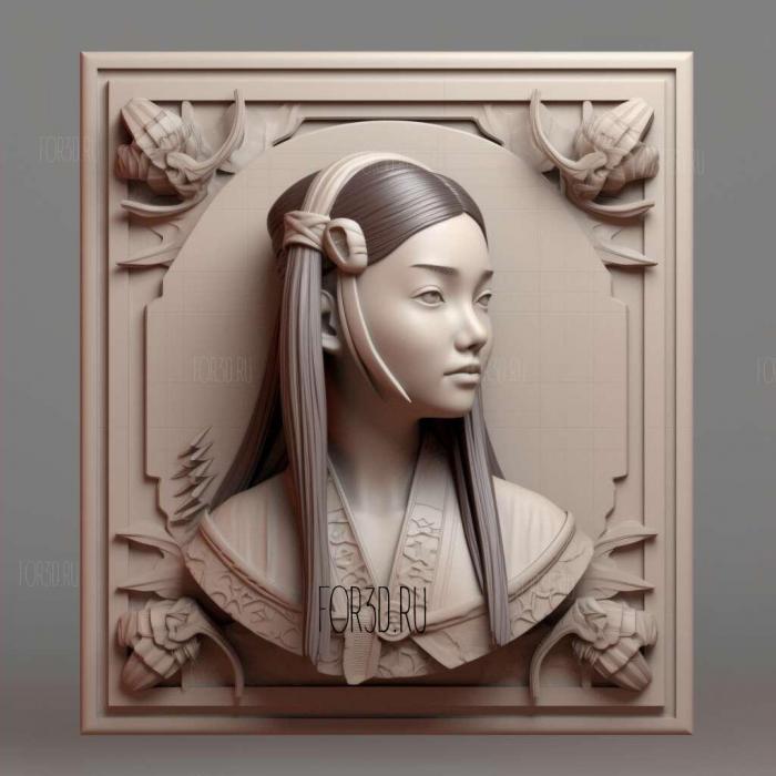 nezuko 3d model 4 stl model for CNC